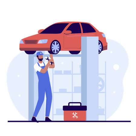 Vehicle Maintenance  Illustration