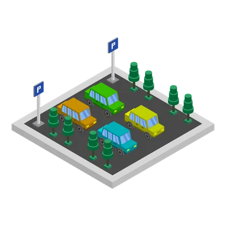 Vehicle parking  Illustration