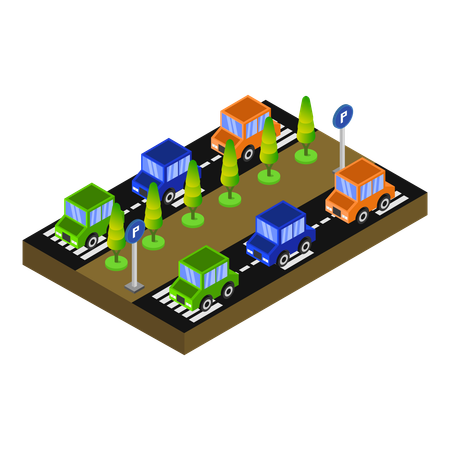 Vehicle parking  Illustration