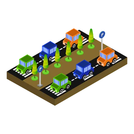 Vehicle parking  Illustration