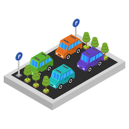 Vehicle parking  Illustration