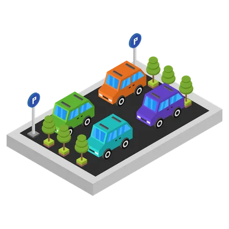 Vehicle parking  Illustration