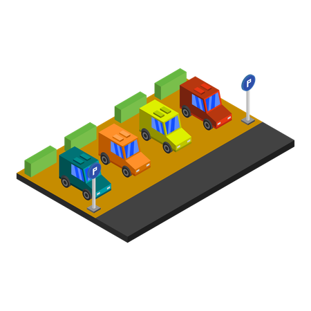 Vehicle parking  Illustration