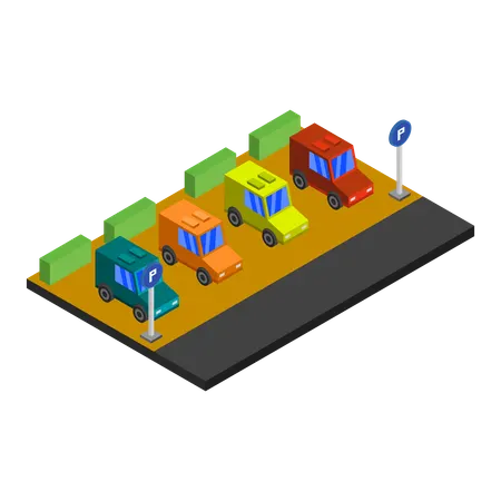 Vehicle parking  Illustration