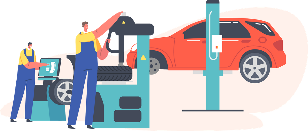 Vehicle Repair Service Illustration