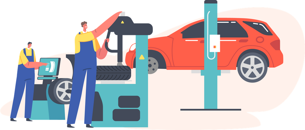 Vehicle Repair Service  Illustration