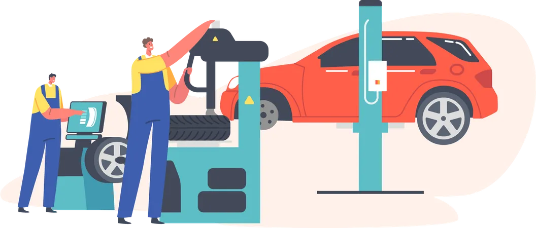 Vehicle Repair Service  Illustration