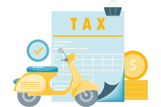 Vehicle tax document  Illustration