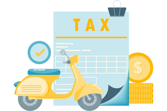 Vehicle tax document  Illustration