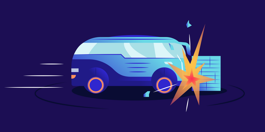 Vehicle wreck Illustration