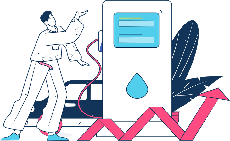 Ravitaillement en carburant des véhicules  Illustration