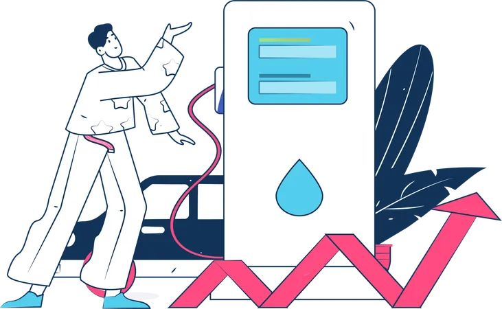 Ravitaillement en carburant des véhicules  Illustration