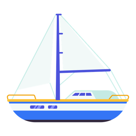 Barco de vela  Ilustración