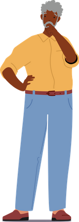 Velho confuso  Ilustração