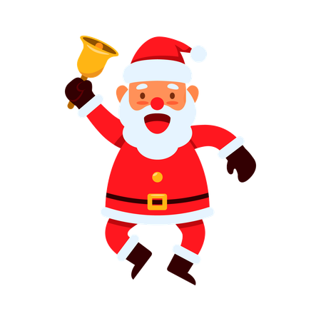 Personagem Papai Noel Feliz e Velho  Ilustração