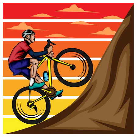 Vélo de montagne  Illustration