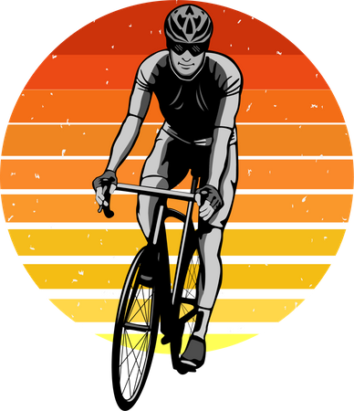 Vélo de route aventure  Illustration