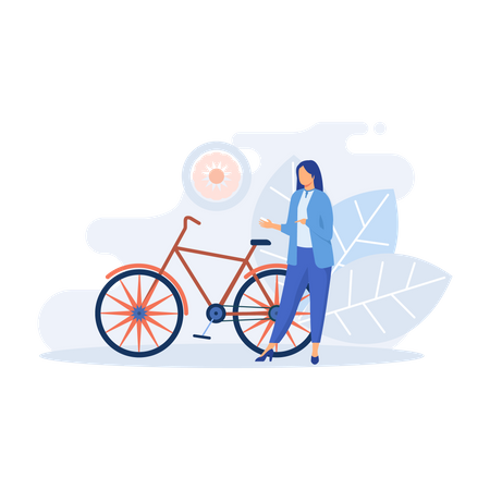 Vélo électrique  Illustration