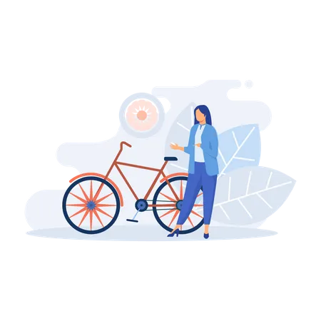 Vélo électrique  Illustration