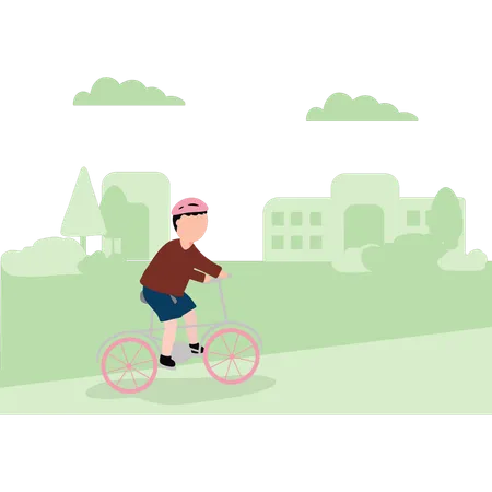 Enfant à vélo  Illustration