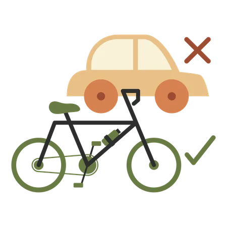 Le vélo pour réduire la pollution  Illustration