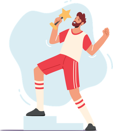 Vencedor da competição esportiva  Ilustração
