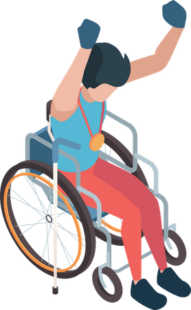 Vencedor paralímpico  Ilustração