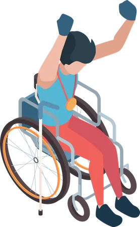 Vencedor paralímpico  Ilustração