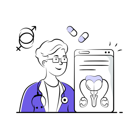 Venereologist Consultation for sexual help  Illustration