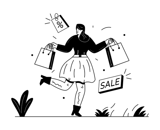Vente à prix réduit  Illustration