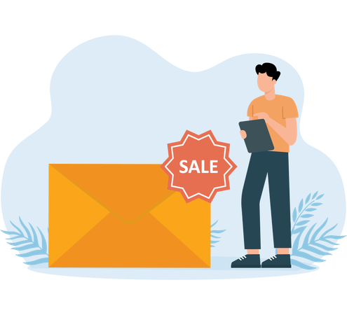 Email de vente  Illustration