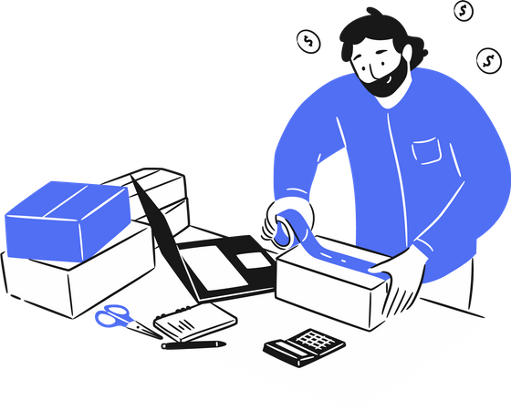 Vente en ligne  Illustration