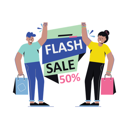 Vente flash  Illustration