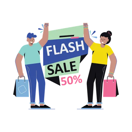 Vente flash  Illustration