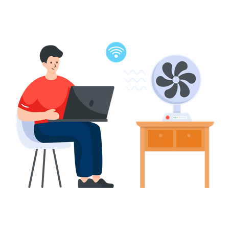 Ventilador wifi  Ilustración