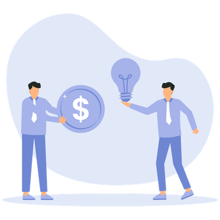 Venture capital and project pitching  Illustration