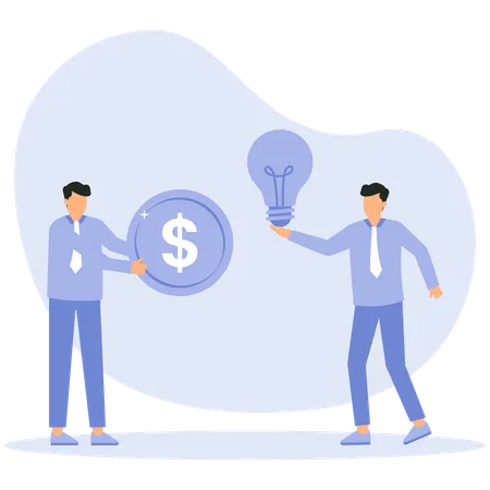 Venture capital and project pitching  Illustration
