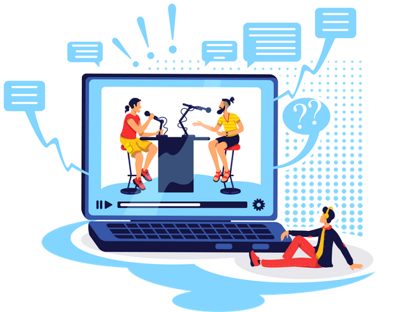 Ver podcast conversacional  Illustration
