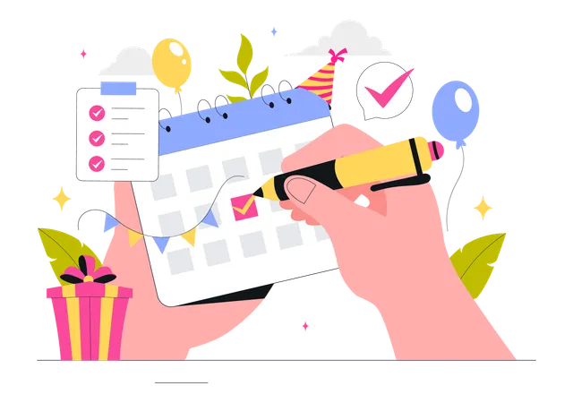 Termin für die Veranstaltungsplanung  Illustration