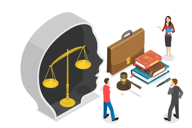 Verdict And Legislation Authority Illustration