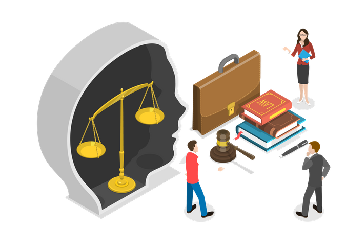 Verdict And Legislation Authority  Illustration