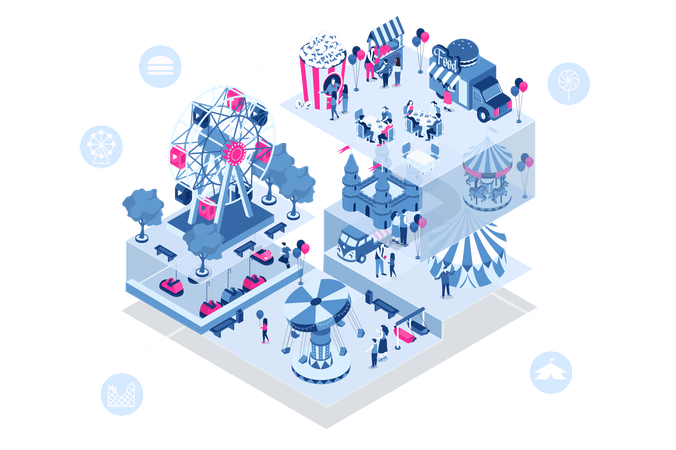 Freizeitpark  Illustration