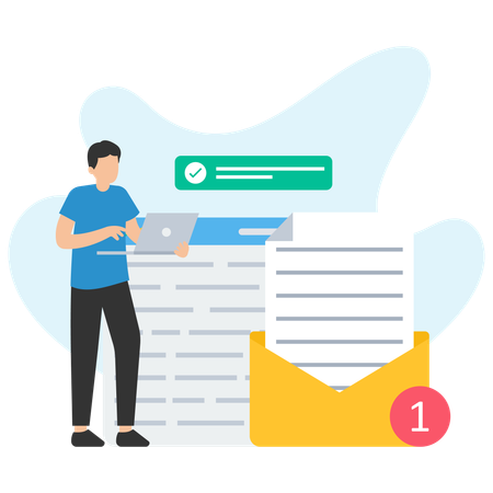 Verificação de e-mail  Ilustração