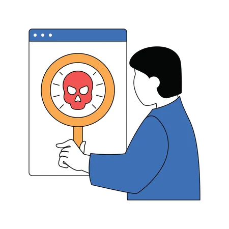 Verificação de malware  Ilustração