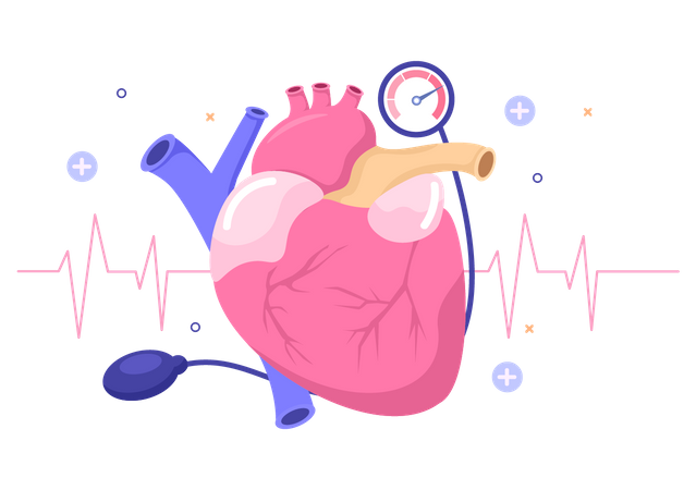 Verificação de pressão arterial  Ilustração