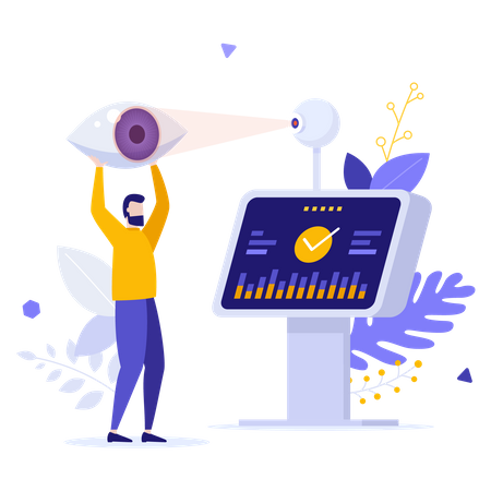 Verificación de información biométrica  Ilustración