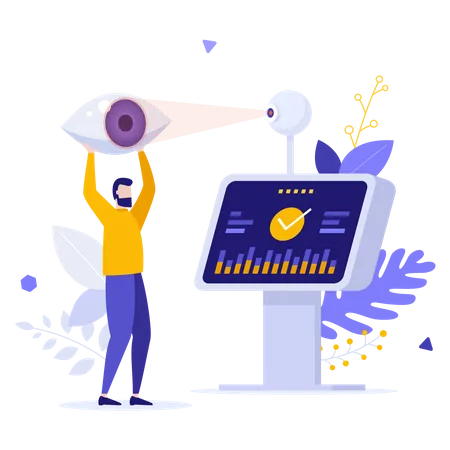 Verificación de información biométrica  Ilustración