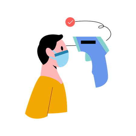 Verificar a temperatura corporal  Illustration