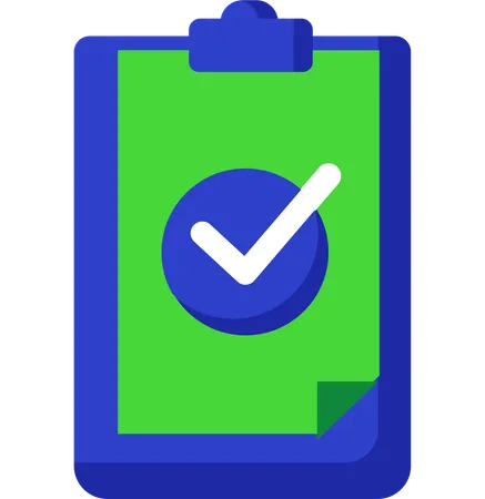 This Icon Depicts A Clipboard With A Verification Check Ideal For Showcasing Approval Processes Quality Control Procedures Or Audit Checklists In Corporate Presentations Illustration