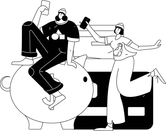 Homme vérifiant sa cote de crédit  Illustration